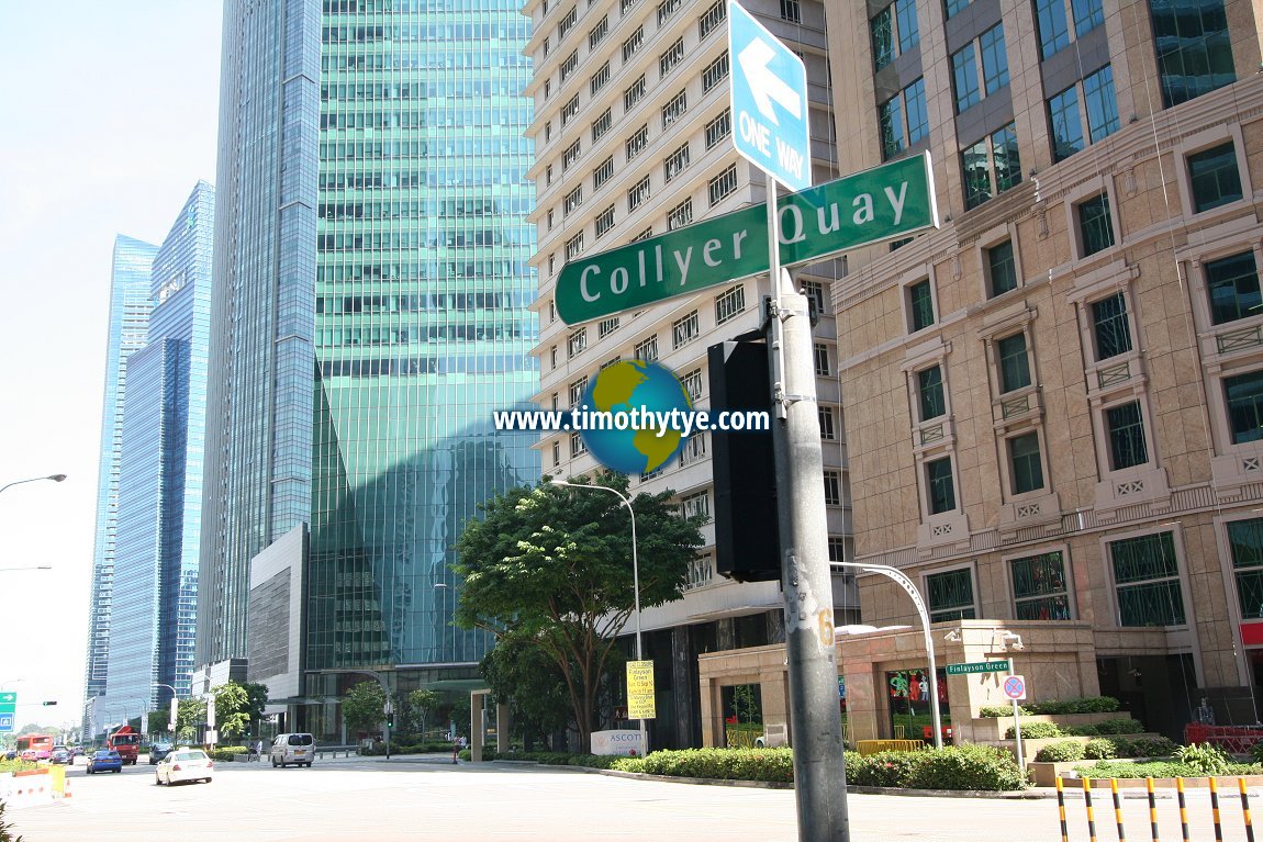 Collyer Quay road sign