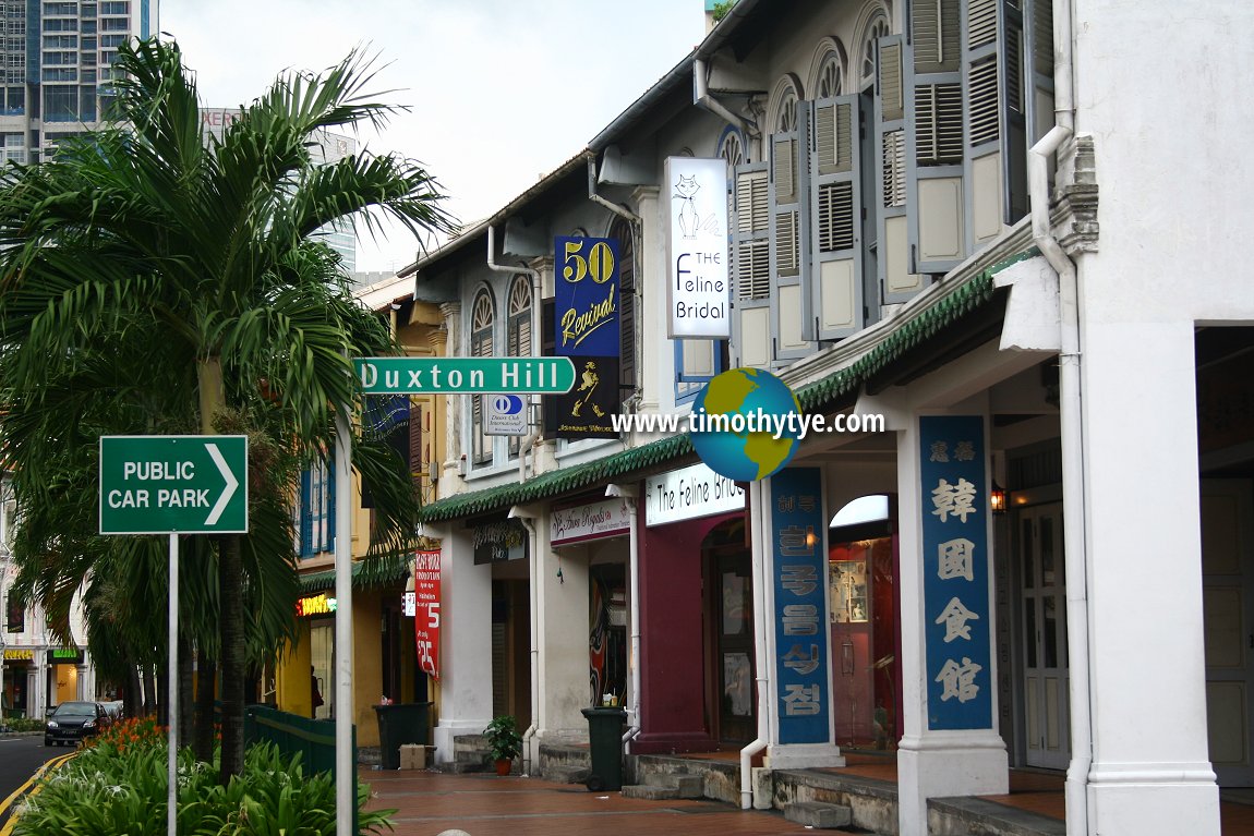 Duxton Hill road sign