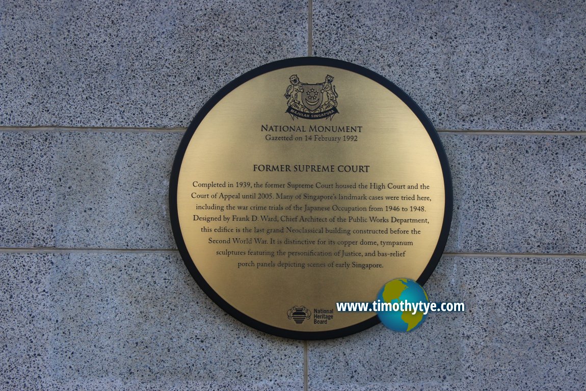 The former Supreme Court plaque