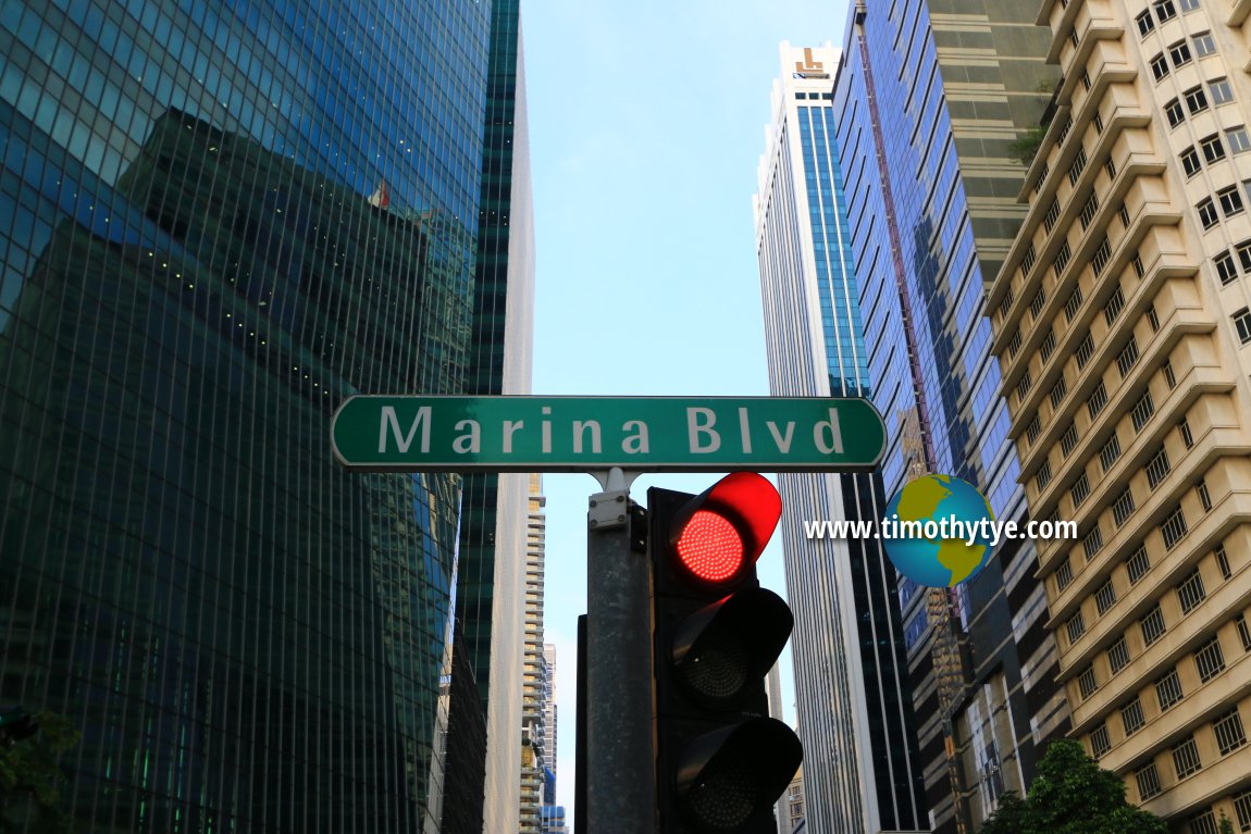 Marina Boulevard road sign