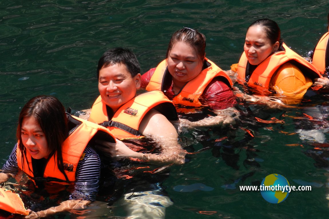 Coming out of Emerald Sea Cave