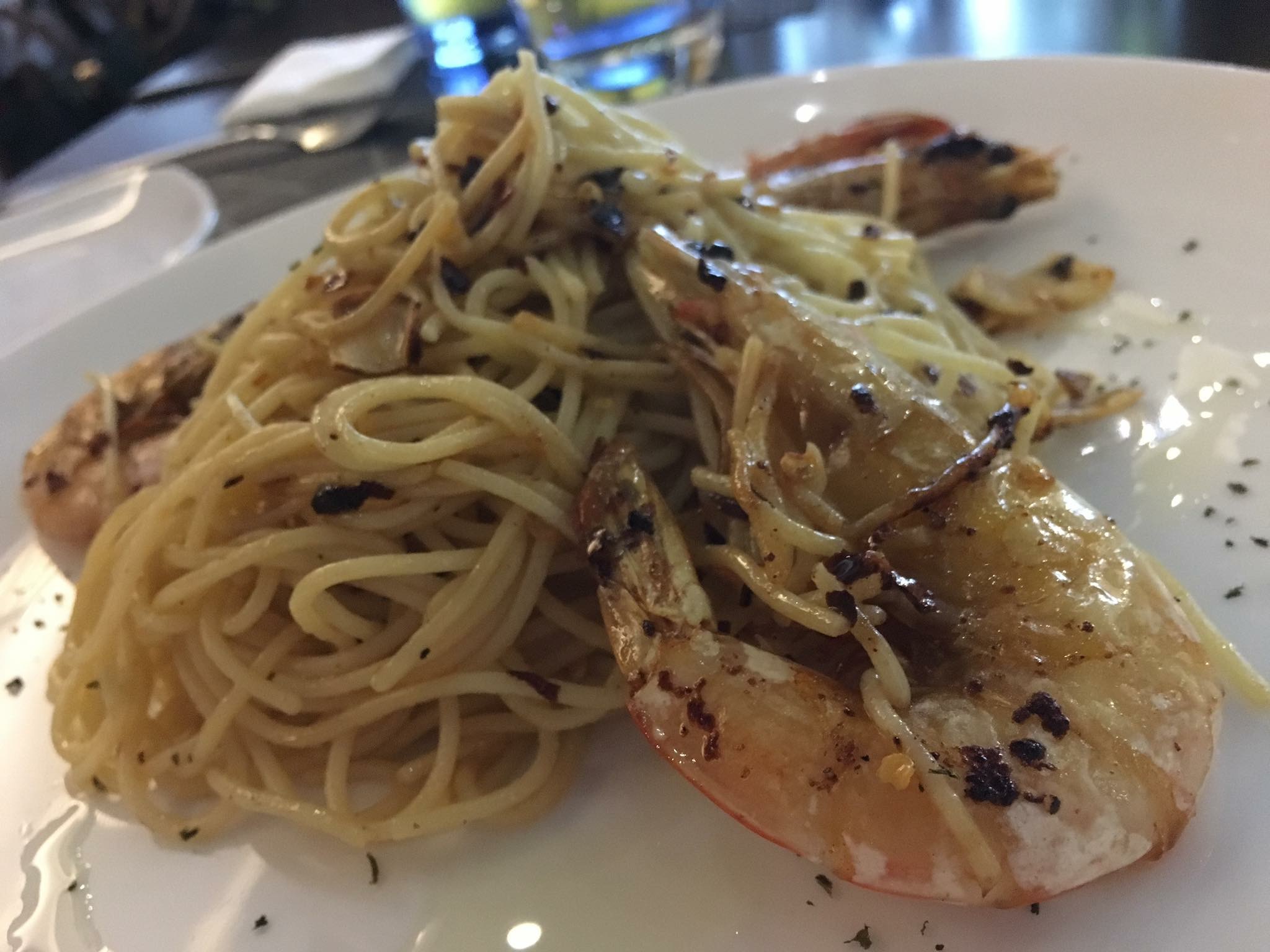 Aglio Olio spaghetti at Le Perigord