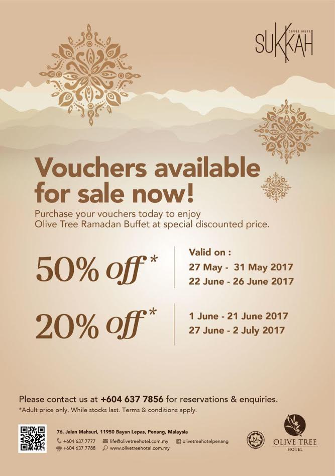 Olive Tree Hotel Ramadan Buffet Voucher