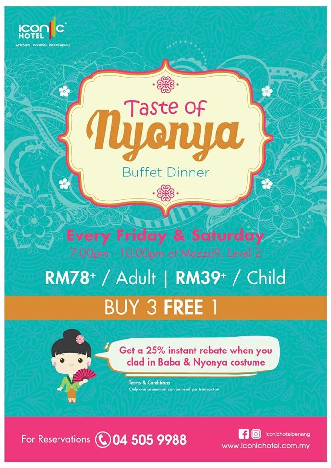 A Taste of Nyonya buffet dinner, Iconic Hotel Penang