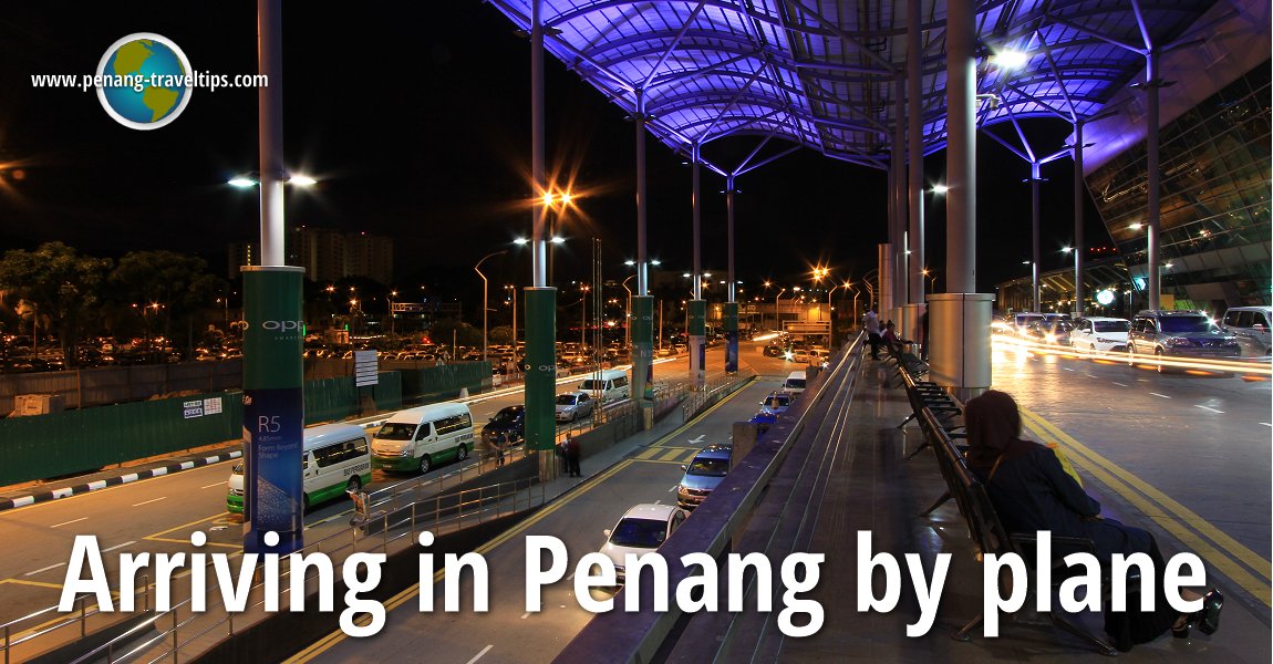 Arriving in Penang by plane