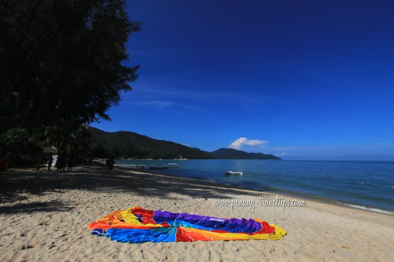 The Batu Ferringhi beach behind Hard Rock Penang