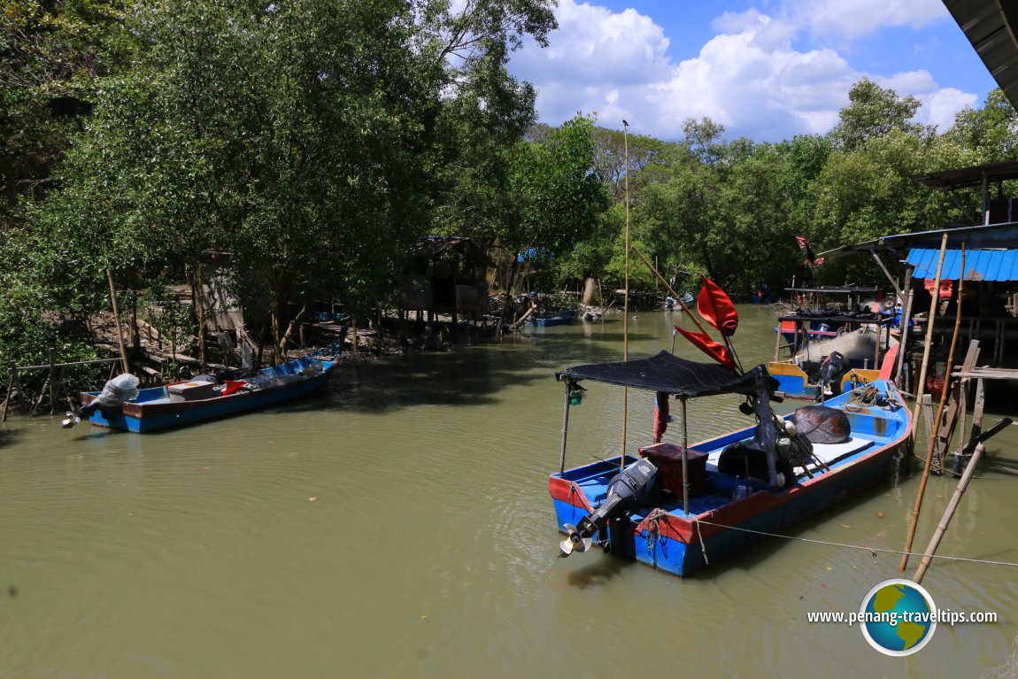 Fishermen's wharf along Sungai Bayan Lepas