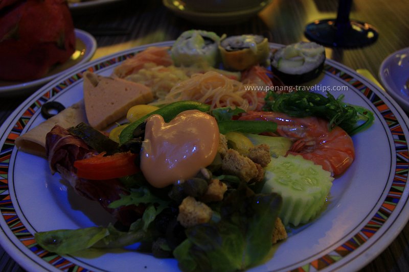 My wife's plate at dinner, Cititel