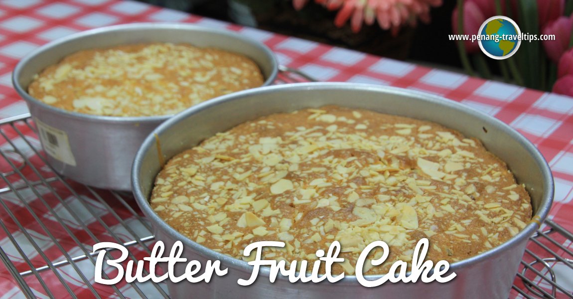 Butter Fruit Cake with Almond Topping