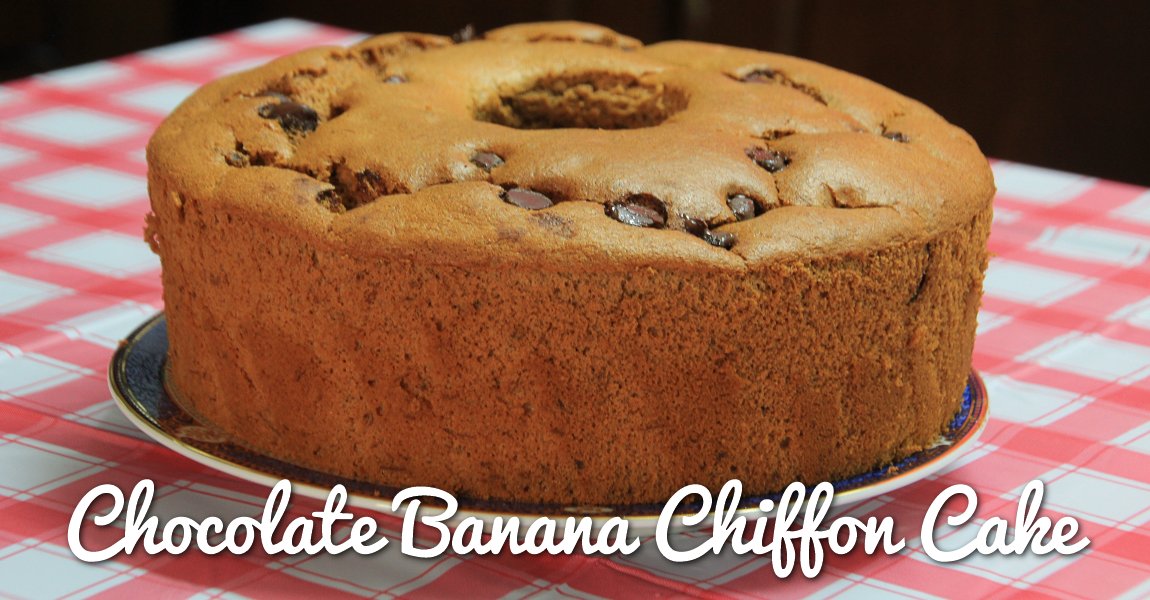 Chocolate Banana Chiffon Cake