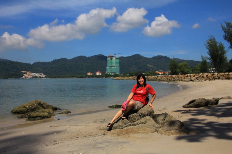 My wife Chooi Yoke at Sungai Batu