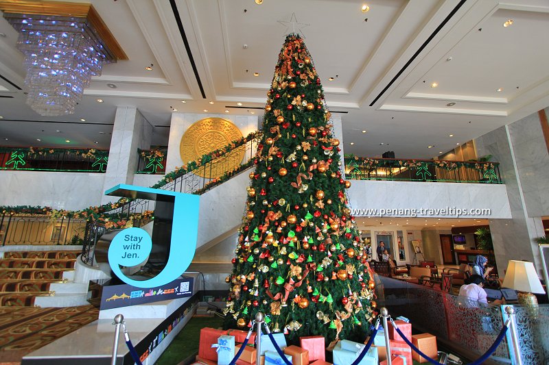 Christmas tree at Hotel Jen