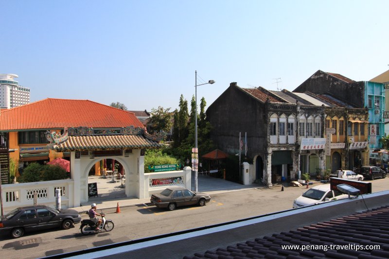Chulia Street, as seen from Chulia Mansion's cafeteria