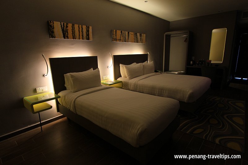 The triple room at GLOW Penang