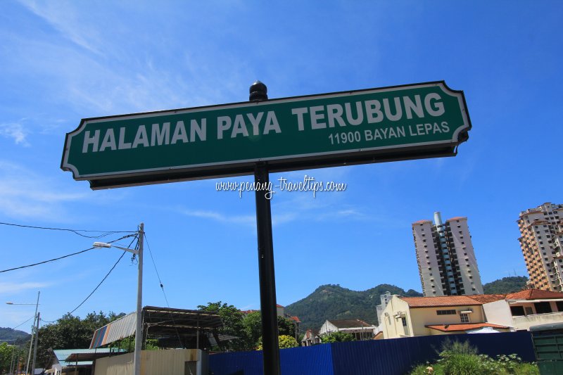 Halaman Paya Terubung road sign