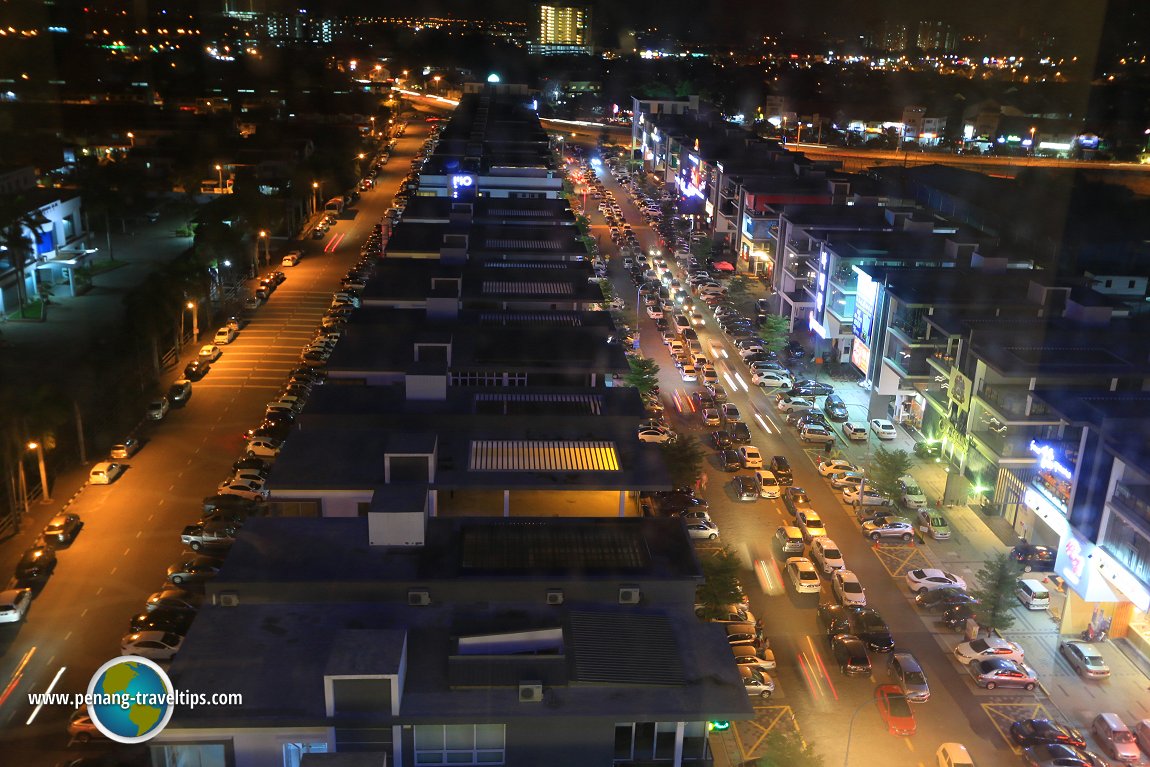 Icon City at night