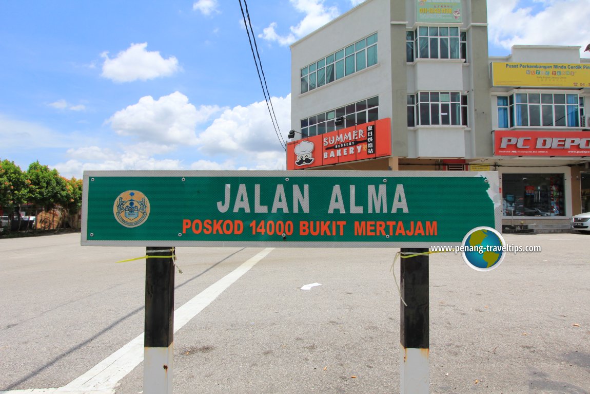 Jalan Alma roadsign