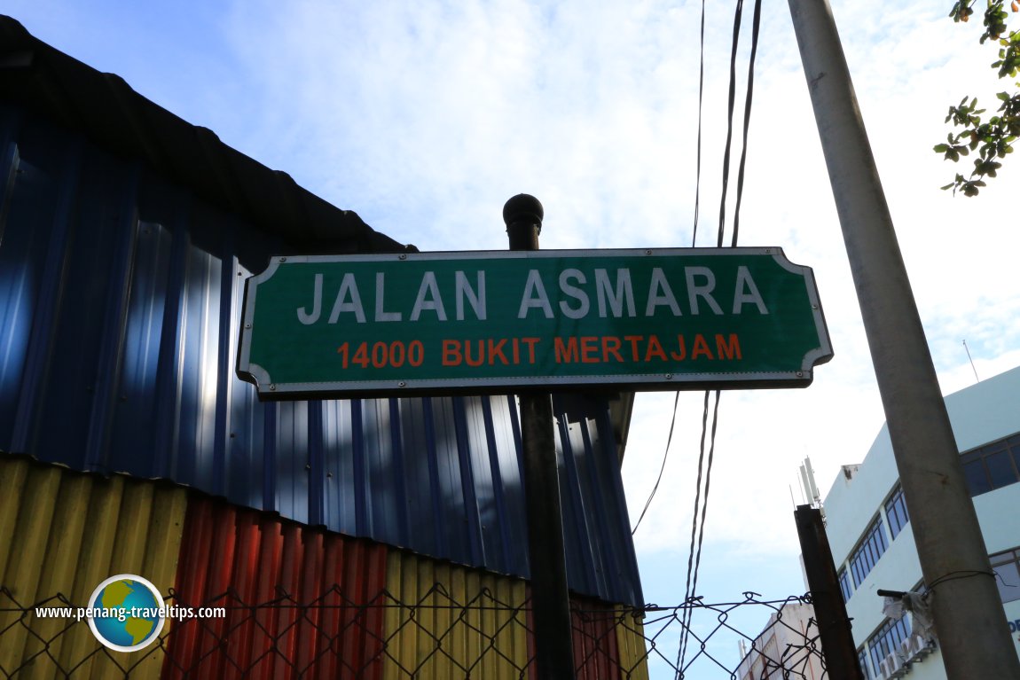 Jalan Asmara road sign