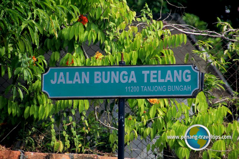 Jalan Bunga Telang road sign