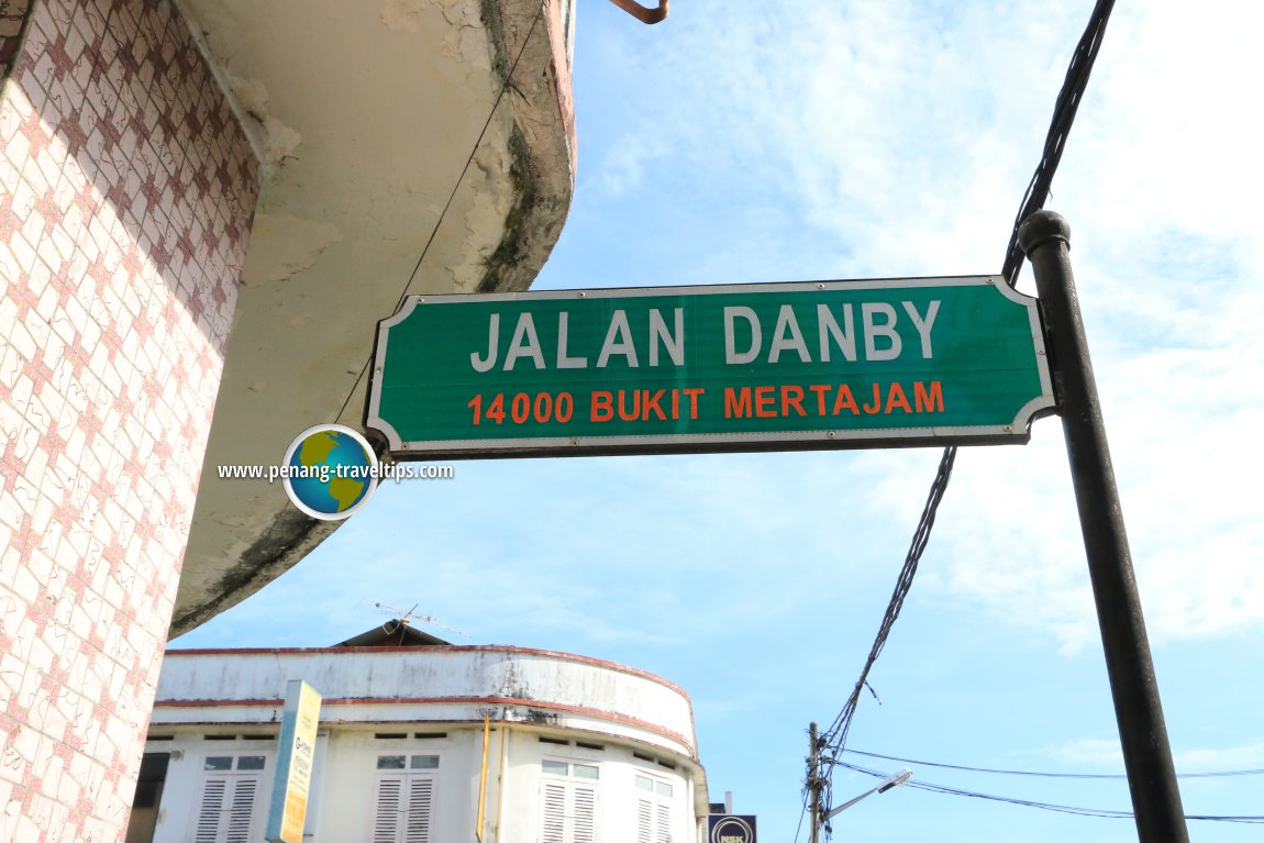 Jalan Danby road sign