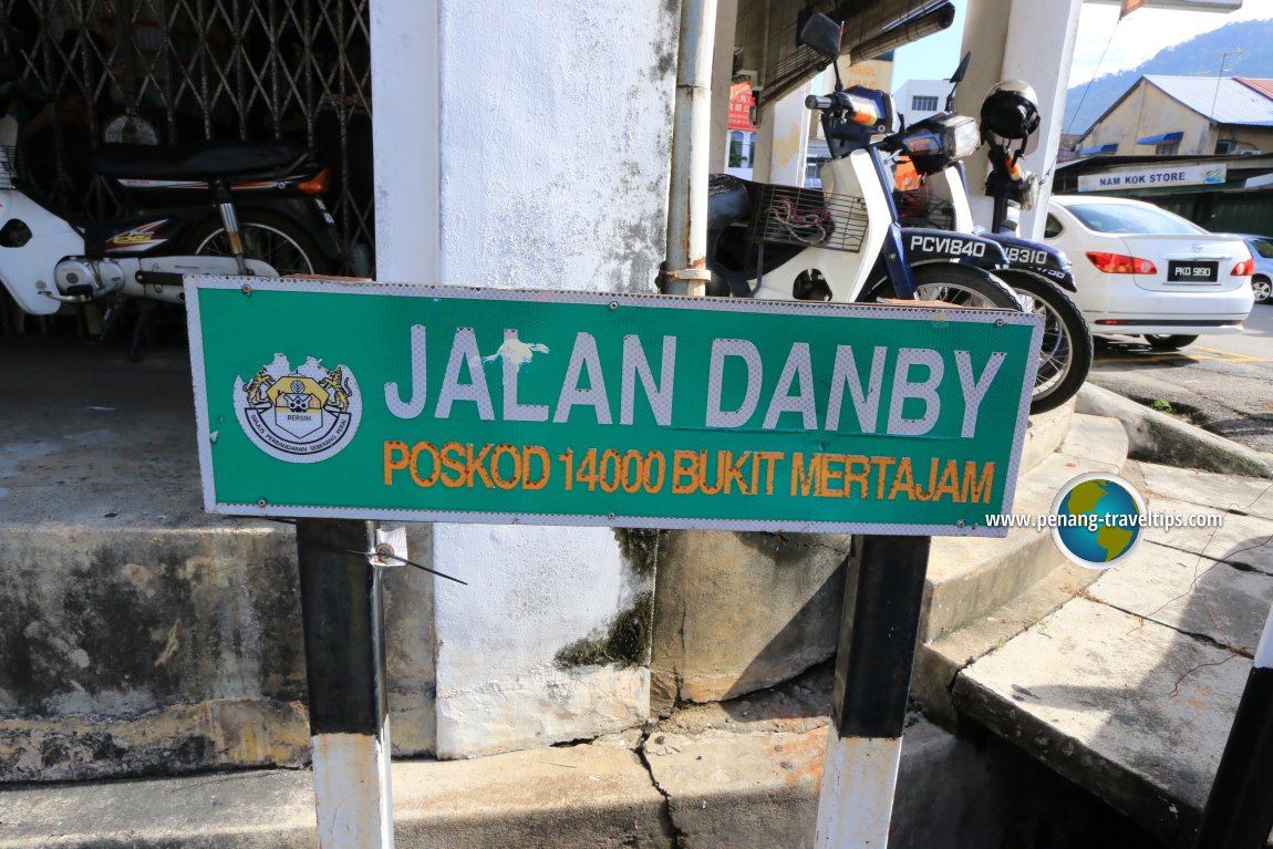 Jalan Danby road sign