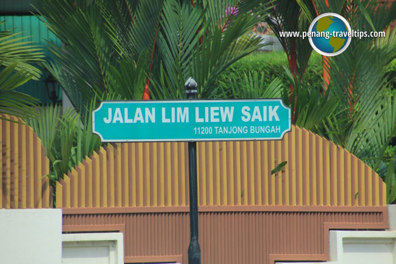 Jalan Lim Liew Saik road sign