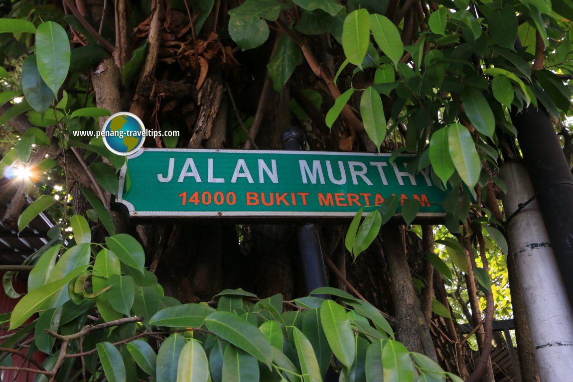 Jalan Murthy road sign