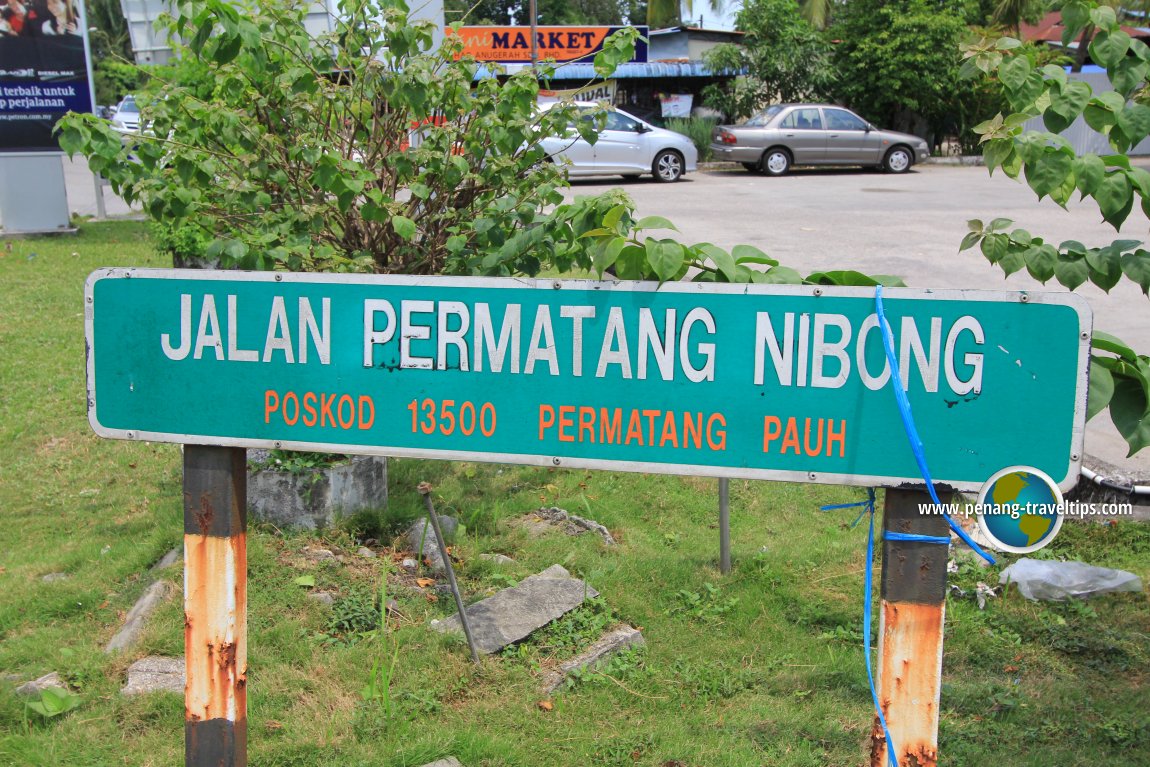 Jalan Permatang Nibong road sign