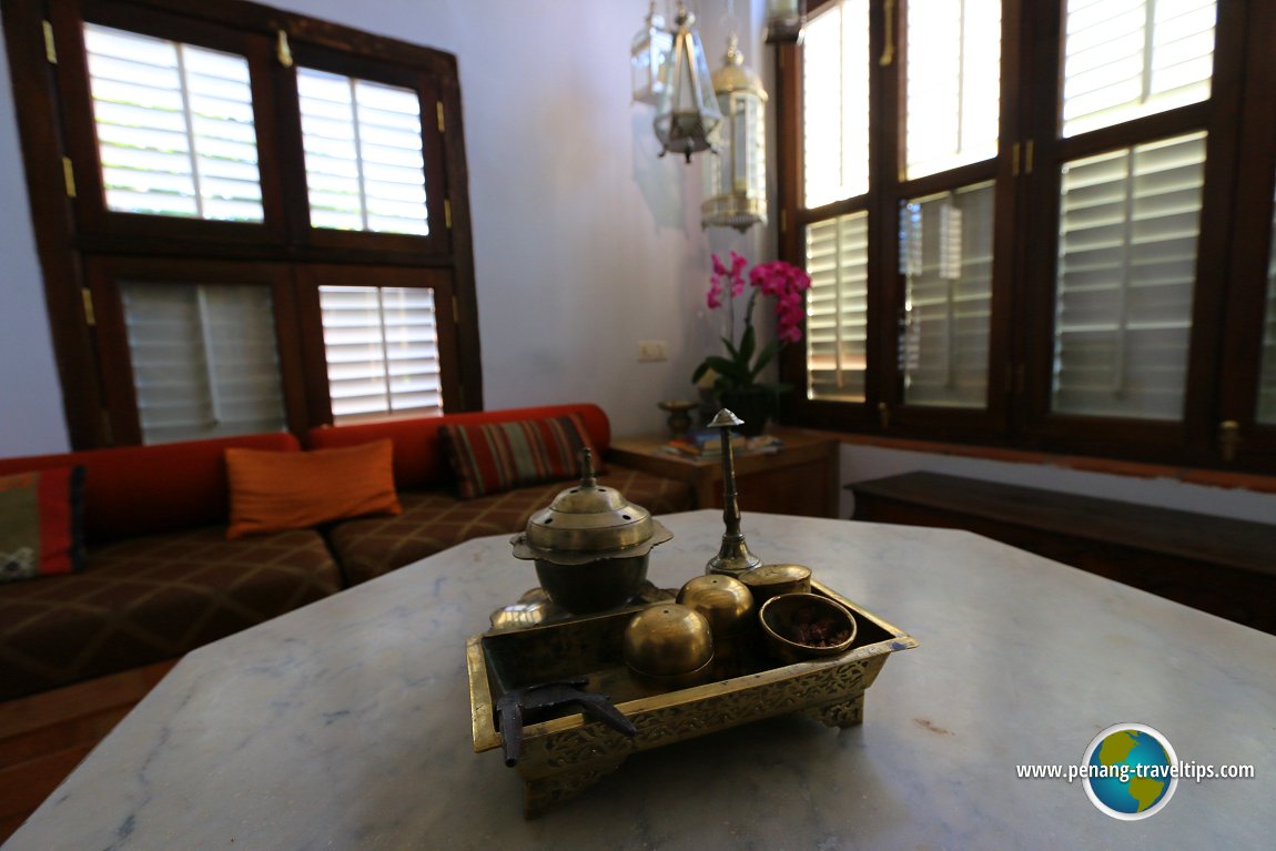 Implements for partaking betel nut serves as centrepiece of the lounge area