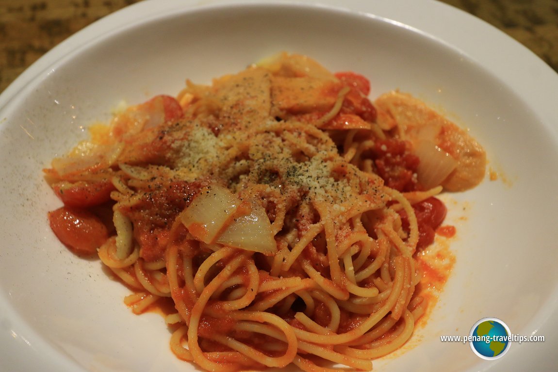 The Pasta Arrabiata at Johnny Rockets