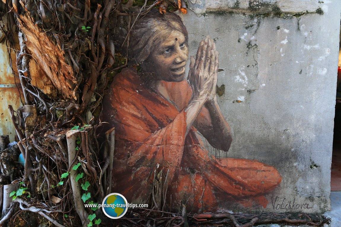 Julia Volchkova's Old Indian Woman Mural