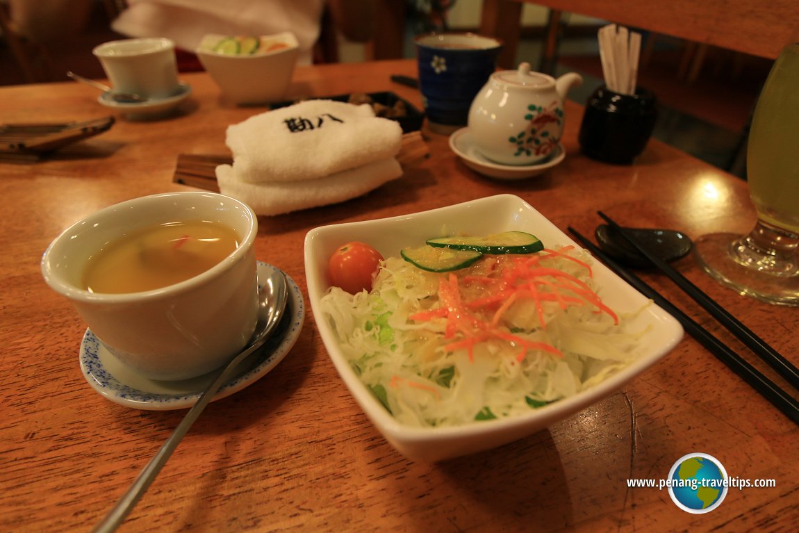 The salad and chawan mushi