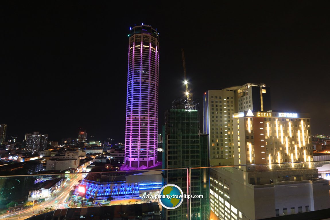 Komtar Tower at night