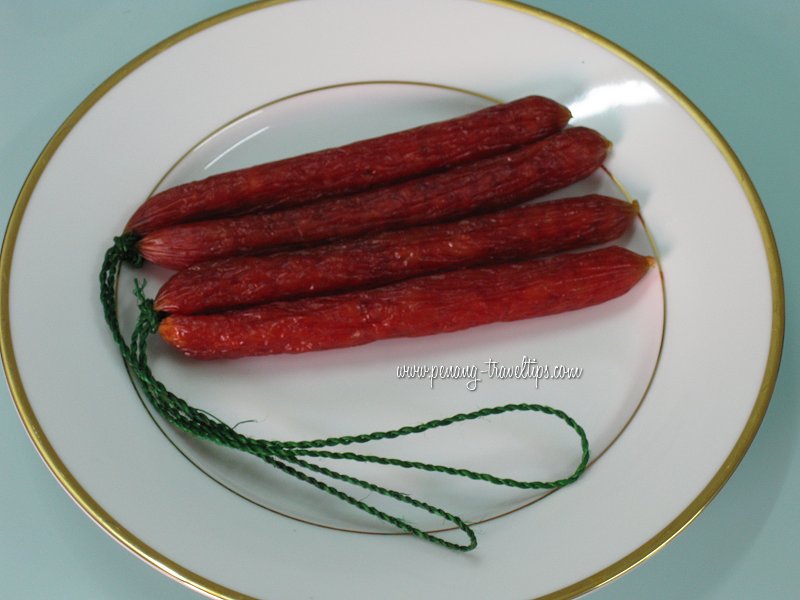 Lap Cheong (waxed Chinese sausage)