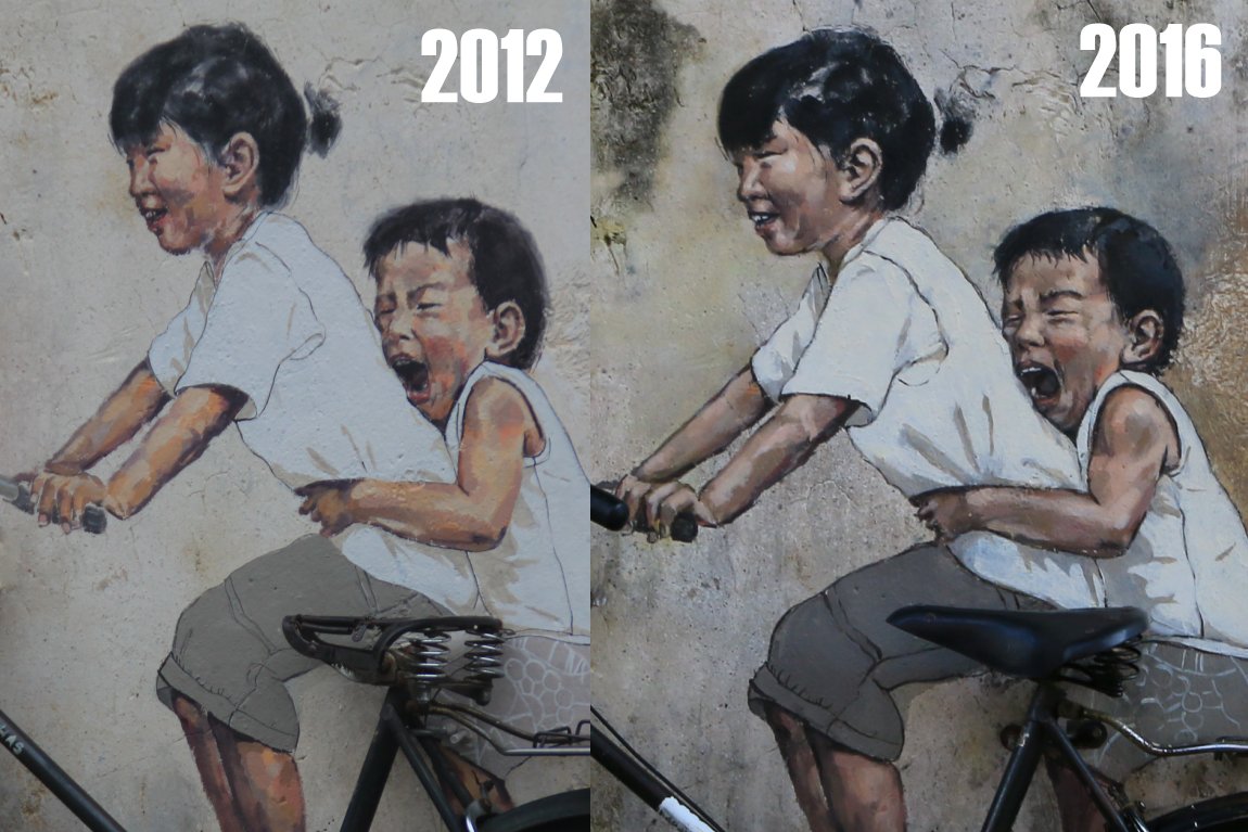 Little Children On A Bicycle - Before & After