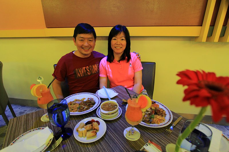 My wife and I enjoying lunch at Cititel