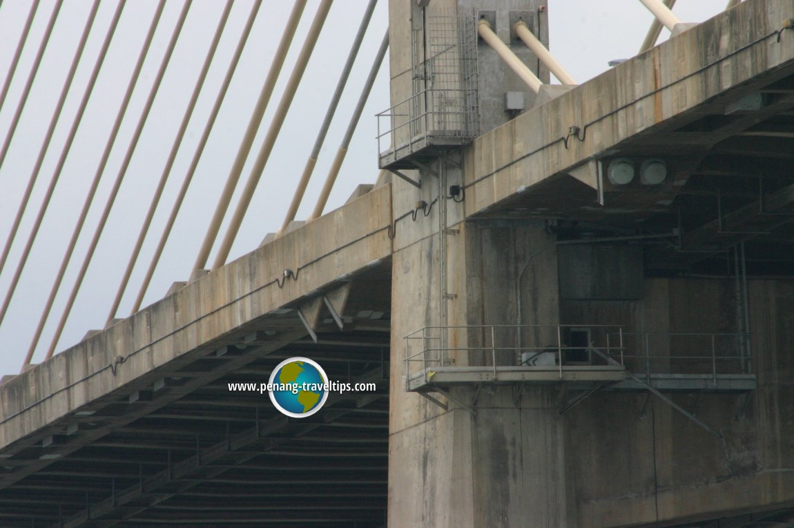 The Penang Bridge maintenance staircase