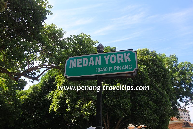 Medan York road sign