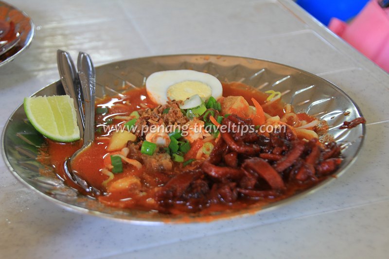 Mee Sotong Rebus, Fort Cornwallis Food Court