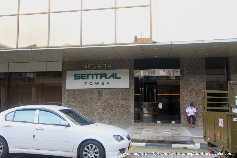 Menara Sentral Tower sign