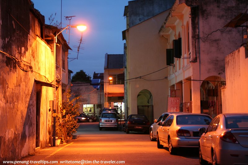 Muda Lane at dusk