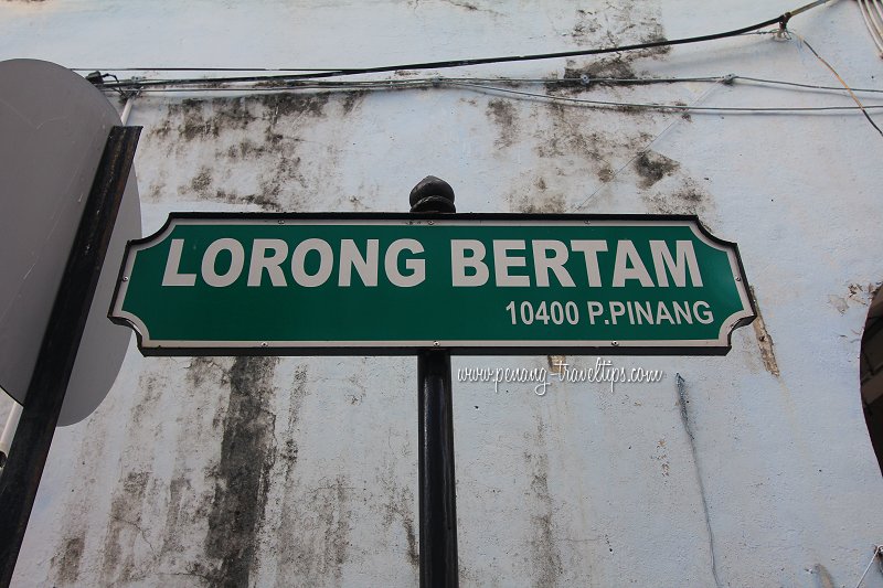Lorong Bertam road sign
