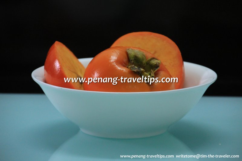 New Zealand persimmons bought from Chop Tong Guan