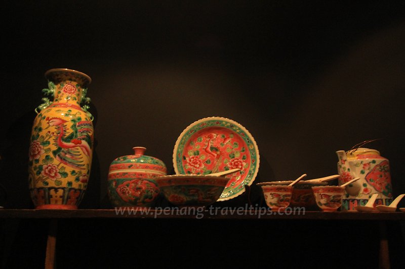 Nyonya porcelain on display at The Penang Time Tunnel