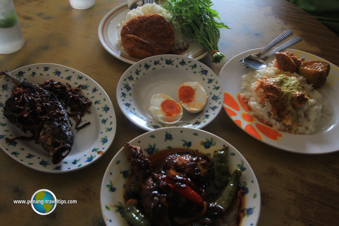 Our meal at Nasi Padang Minang