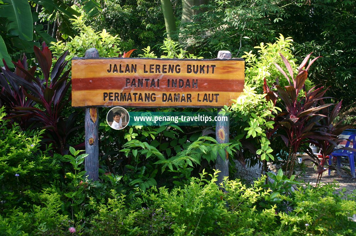 Pantai Indah signboard, Permatang Damar Laut