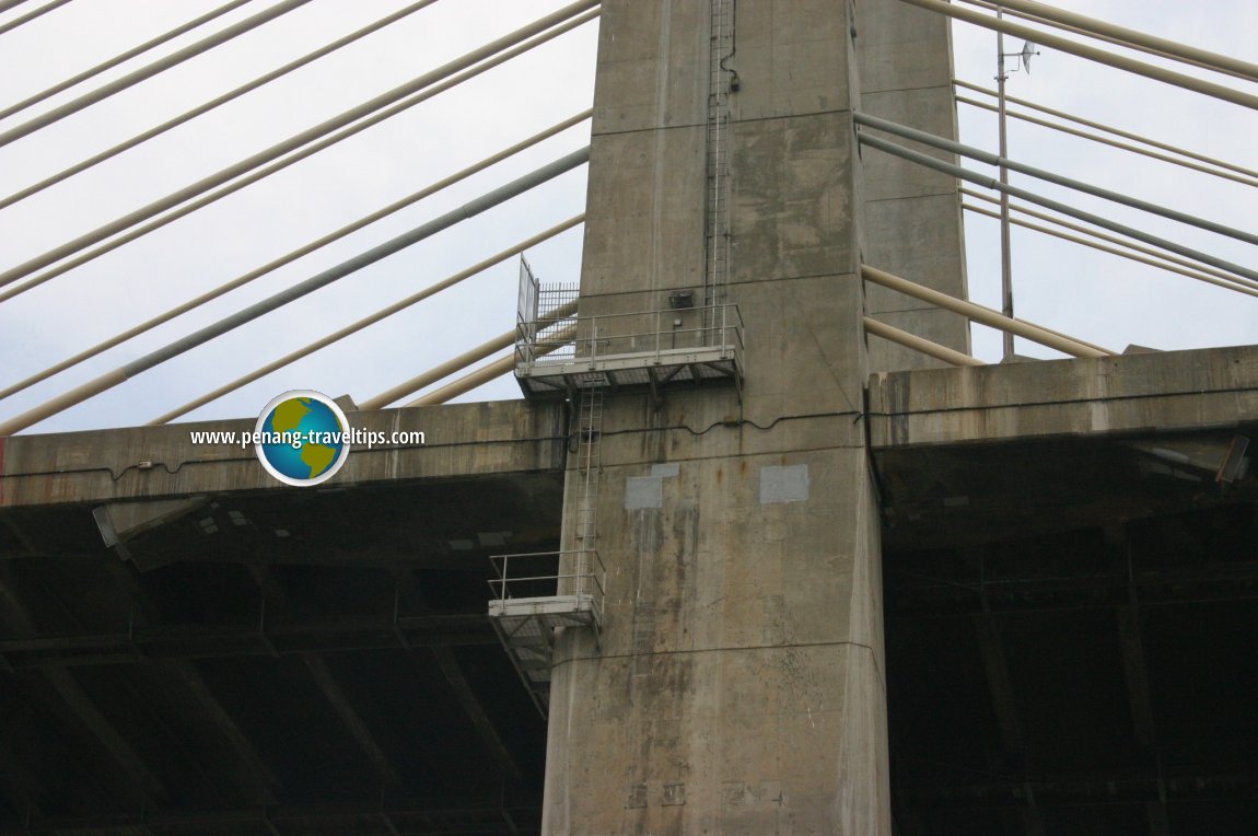 The Penang Bridge maintenance staircase