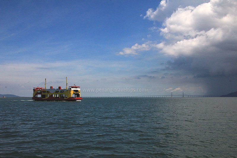 A ferry crossing the Penang Channel