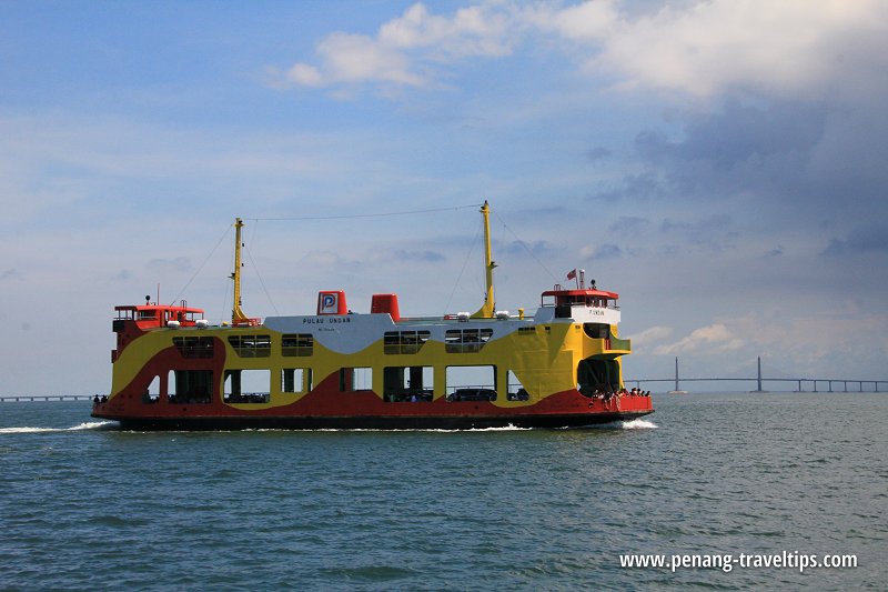 With the ferry, you only get to see one Penang Bridge