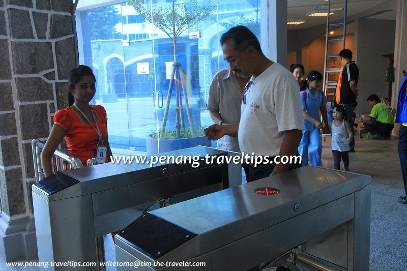 Penang Hill Funicular Train turnstile